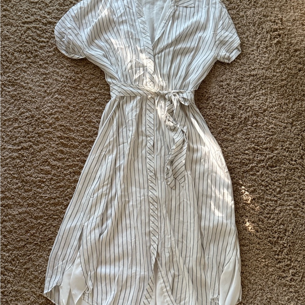 Joie Women’s Chellie Dress, Striped short sleeve belted shirt dress Size S
